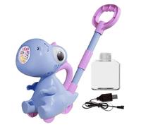 Bubble Lawn Mower, Dinosaur Bubble Blower | Macchina soffiatrice a bolle illuminate | 10 Buche, Giocattoli per il cortile dei dinosauri, Intrattenimento all'aperto per bambini