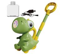 Bubble Lawn Mower, Dinosaur Bubble Blower - Maker Blower con luce a LED,10 buche, giocattolo spinta del dinosauro per cortile da giardino, divertimento all'aperto