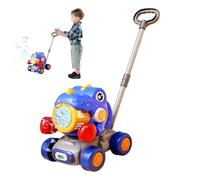 Bubble Lawn Mower, Dinosaur Bubble Machine Toys, Leakproof Waterproof Portable Game for Boys Aged 3+, Garden Backyard Playground Beach Fun, 17.72x6.5x5.51 inches