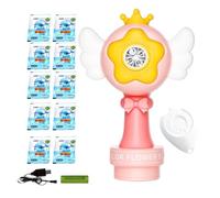 Bubble Machine, Battery Operated Maker, 5.51x9.06in LED Rechargeable Sprinkler, Colorful Foam Blower, Portable Design for Car, Bath, Pool, Lawn, Party, Festival, Wedding