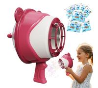 Bubble Machine, Foam Bubble Maker, Wind-Powered Outdoor Toy, Includes Bubbles Solution and Lawn Game for Kids Parties, Birthday Celebrations, Outdoors Play, 7.09x9.45x13.78 inches
