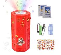 Bubble Machine for Parties - USB ricaricabile Light Up Rotating Bubble Maker Toy | Year of the Horse soffiatore automatico a bolle per il compleanno Natale Easter Spring Festival