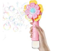 Bubble Machine Kids Toy, Handheld Flower Bubble Maker, Outdoor Indoor Foam Blower Toy for Backyard Beach Pool School Preschool Party Play Fun for Boys Girls Gift Activity Set