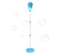 Bubble Machine, Road Lamp Torch, Colorful Light Show, Ricaricabile Built-in Music Outdoor Bubble Maker for Garden, Birthday, Events and Gatherings, Blue, Red, 15.16 pollici