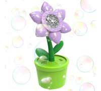 Bubble Machine, Sunflower Bubble Maker with Music and Lights, Outdoor Portable Toy for Kids Aged 3+, Fun Bubble Blower with 2 Refill Bottles, ABS Material for Backyard Play