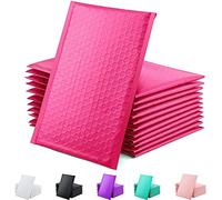 Bubble Mailer - Confezione da 100 buste con bolle in lamina metallica, impermeabili, autoadesive, imbottite per spedizioni, spedizioni, imballaggi, sfusi (rosa, 220 x 270 mm)