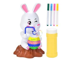 Bubble Maker - Bubble Machine, Cute Bunny Design Blower Play Toy | DIY Painting Mini Bubbles Machine For Kids Outdoor Activities Birthday Wedding Easter Party Favors Basket Stuffers