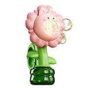 Bubble Maker Machine - Automatic Stream Output Flower Petal Interactive Garden Toy, Internal Ricaricabile Cell + Built-in RGB Lights | Durevole resistente Shell per bambini Yard & Outdoor