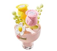 Bubble Maker Machine - Flower Bouquet Blower Toy, Battery Powered Automatic Shooter, Colorful LED Light Play Device, Interactive Party Entertainment | Portatile Blasting Fun Toy For Kids Halloween