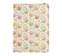 Bubble Milk Tea - Custodia per passaporto in pelle beige con scritta divertente e nascosta, per documenti di viaggio in famiglia