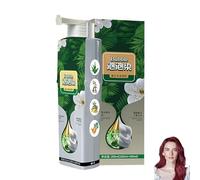 Bubble Mousse Shampoo tintura per capelli, shampoo marrone scuro contro i capelli grigi, shampoo istantaneo colorante per uomini e donne (rosso vinaccia)