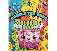 Bubble tea cups coloring book