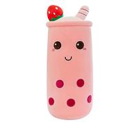 Bubble Tea, cuscino di peluche a forma di bolla di tè al latte, lungo cuscino di peluche Kawaii, grande dolce frutta, confortevole, cuscino per abbraccio, tazza da tè, cuscino per divano, regalo per