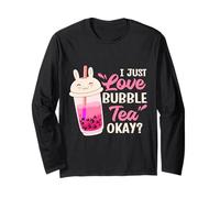 Bubble Tea Design carino Kawaii grafica per gli amanti del tè Boba Maglia a Manica