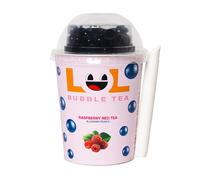 Bubble Tea Gusto Lampone con Perle al Mirtillo ml.275x10