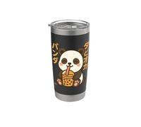Bubble Tea Panda Boba Kawaii Tapioka Anime Cute Bicchiere termico in acciaio inox doppia parete