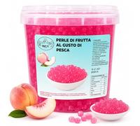 Bubble Tea Popping Boba 3 Kg - Perle di Frutta Scoppiettanti - Topping per Bubble Tea, Frozen Yogurt, Cocktail e Dessert (PESCA)