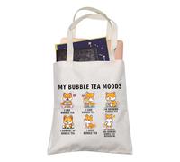 Bubble Tea Shiba Inu Lover Gift My Bubble Tea Moods Shopping Bag Shiba Inu Mom Organizer da viaggio, Il mio Bubble Tea Moods, 35cm ( 13.78 inch ) * 38 cm ( 14.96 inch)