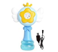 Bubble Wand, Automatic Blower, LED Light Toy, Electric Swing Function, 5.51x9.06 Inches, Rechargeable Battery Power, Outdoor Fun Machine for Kids Child Party Play and Dance