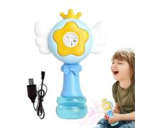 Bubble Wand Machine - Handheld LED Bubble Blower, Three Speed Automatic Maker, Ergonomic Handle Toy | Wand Blower for Backyard Park Beach Party Outdoor Fun Kids Backyard Park Beach