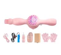 Bubble Wand Machine, Kids Bubble Maker, Electric Bubbles Blower, Stylish Creative Design, Vibrant Lighting Effects, Portable Battery Operated, for Boys Girls Parties Garden Pool Fun, 285g Pink Blue
