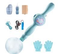 Bubble Wand Machine, Kids Maker Machine, Electric Blower, Sturdy Creative Light Up Toy, 12.2x2.76x1.97 inches Stylish Vibrant for Boys Girls Parties Garden Pool Fun