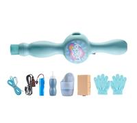 Bubble Wand Machine, Lighting Kids Bubble Maker, Stylish Creative Electric Blower, Vibrant Effects, Portable Fun Toy, Favors for Boys, Girls, Garden, Pool, 12.2x2.76x1.97 inches
