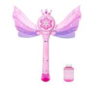 Bubble Wand Machine, Wings Design Musical Bubble Stick with Lights, 13.39 inches Automatic Battery-Operated Foam Maker for Kids’ Christmas, Garden, Birthday, Pool and Indoor Play