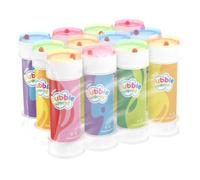 Bubble World Bolle di Sapone Color Set 12 Pezzi Shrink da 60ml. Regalini Fine Festa Compleanno Bambini Gadget Invitati. Liquido con Gioco Labirinto sul Tappo. Gadget compleanno Made in Italy