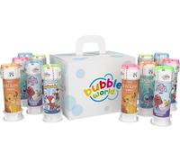 Bubble World - Bolle di sapone DISNEY/MARVEL MIX per bambini - Party Pack 12 pz da 60 ml - Gadget compleanno a tema Eroi e Principesse - Made in Italy
