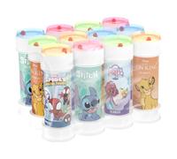 Bubble World Bolle di Sapone Disney Mix Set 12 Pezzi Shrink da 60ml. Regalini Fine Festa Compleanno Bambini Gadget Invitati. Liquido con Gioco Labirinto sul Tappo. Gadget compleanno Made in Italy