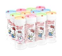 Bubble World Bolle di Sapone Hello Kitty Set 12 Pezzi Shrink da 60ml. Regalini Fine Festa Compleanno Bambini Gadget Invitati. Liquido con Gioco Labirinto sul Tappo. Gadget compleanno Made in Italy