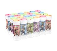 Bubble World Bolle di Sapone Samurai Set 24 Pezzi Shrink da 60ml. Regalini Fine Festa Compleanno Bambini Gadget Invitati. Liquido con Gioco Labirinto sul Tappo. Gadget compleanno Made in Italy