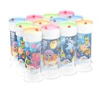 Bubble World Bolle di Sapone Sea Set 12 Pezzi Shrink da 60ml. Regalini Fine Festa Compleanno Bambini Gadget Invitati. Liquido con Gioco Labirinto sul Tappo. Gadget compleanno Made in Italy