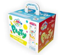 Bubble World - Party Bubbles - Bolle di Sapone - Confezione da 12pz - Tubetti monocolore e soffiatore integrato - Made in Italy