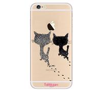 Bubblegum® - Custodia protettiva per iPhone, collezione animali con disegno artistico, motivo: gatto, Gel, Artistic Walking Cats, iPhone 5c
