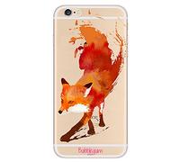 Bubblegum® - Custodia protettiva per iPhone, collezione animali con disegno artistico, motivo: gatto, Gel, Artistic Fox, iPhone 5c