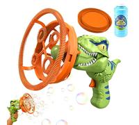 bubbleMachine - Dinosaur Foam Launcher, Automatic bubbleSprayer, Summer Blasting Entertainment | Portable bubbleGenerator Activity Toy for Patio Birthday Party Outdoor Backyard Age 3 8 Boys Girls