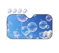 Bubbles Blue Sky Parasole per parabrezza auto 2025 parasole pieghevole per auto divertente parasole per auto parasole anteriore copertura per interni automobilistici protezione solare media