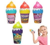 Bubbles for Kids, Bubble Toys, 2,36 x 2,36 x 3,94 pollici, Adorable Ice Cream Design, No Spill, No Messy, Bubble Kit for Travel, Beach Trips, and Backyard Play, Multicolor