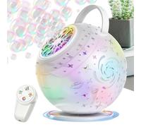 Bubbles Machine - Rechargeable 360 Degree Auto Rotation Games With Light, 10 Holes Automatic Bubble Machine, High Output Bubble Blower | Outdoor Entertainment Accessory For Birthday Party