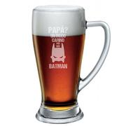 bubbleshirt Boccale da Birra Incisione papà - papà Un Modo Carino per Dire Batman - Idea Regalo papà - Bicchiere in Vetro Chiaro, ca 38cl