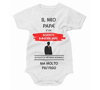 bubbleshirt Body neonato divertente Il mio papà è un agente immobiliare - body divertente - Idea regalo
