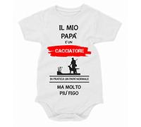 bubbleshirt Body neonato divertente Il mio papà è un cacciatore - body divertente - Idea regalo