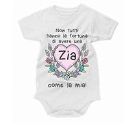 bubbleshirt Body Neonato Divertente Non tutti hanno la fortuna di avere una zia come la mia - body zia - Idea Regalo
