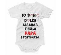 bubbleshirt Body Neonato Io sono dolce, mamma è bella, papà è fortunato - body divertenti neonato