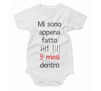 bubbleshirt Body Neonato Mi Sono Appena Fatto 9 Mesi Dentro - Divertenti Bodino Divertente per Uso diurno