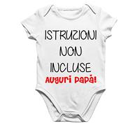 bubbleshirt Body Papà Neonato Istruzioni non incluse Auguri Papà Regalo Papà