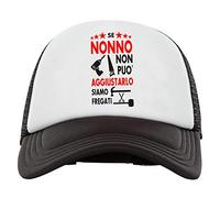 bubbleshirt Cappellino con Retina Festa dei Nonni - se Nonno Non può aggiustarlo Siamo fregati - Evento - Idea Regalo Divertente
