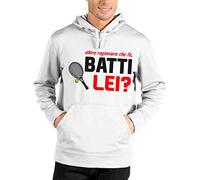 bubbleshirt Felpa Uomo Divertente con Cappuccio Cult 80 90 - Allora Ragioniere Che Fa, batti lei? - Idea Regalo Compleanno Taglia M